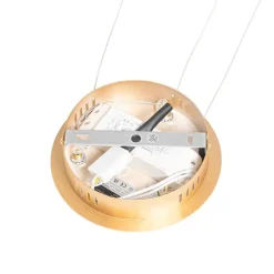 Design hanglamp goud 60 cm incl. LED 3-staps dimbaar - Anello