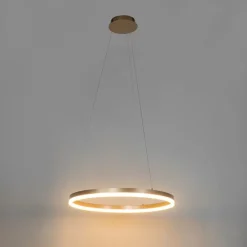 Design hanglamp goud 60 cm incl. LED 3-staps dimbaar - Anello