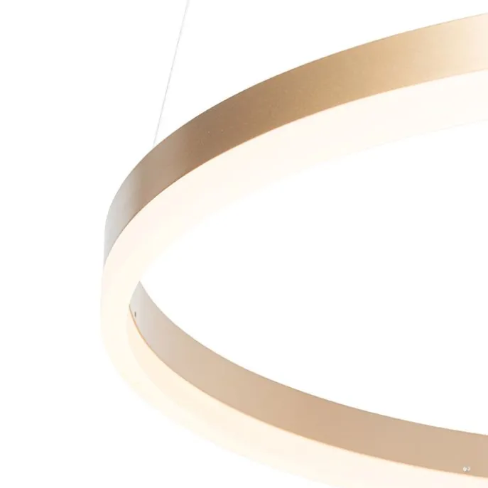 Design hanglamp goud 60 cm incl. LED 3-staps dimbaar - Anello