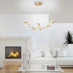 Design hanglamp goud incl. LED 91 cm - Belinda