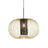 Design hanglamp goud met zwart 60 cm - Marnie