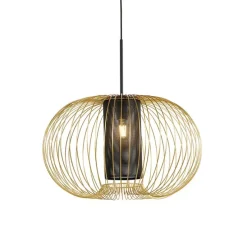 Design hanglamp goud met zwart 60 cm - Marnie