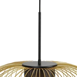 Design hanglamp goud met zwart 60 cm - Marnie