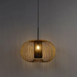 Design hanglamp goud met zwart 60 cm - Marnie