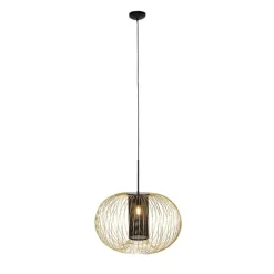 Design hanglamp goud met zwart 60 cm - Marnie