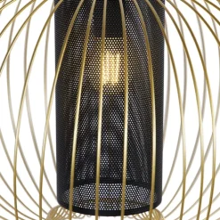 Design hanglamp goud met zwart 60 cm - Marnie