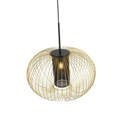 Design hanglamp goud met zwart 60 cm - Marnie