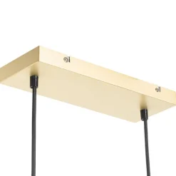 Design hanglamp goud met wit glas 4-lichts - Aniek
