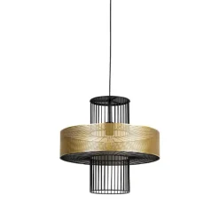 Design hanglamp goud met zwart 50 cm - Tess