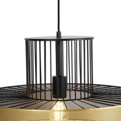 Design hanglamp goud met zwart 50 cm - Tess