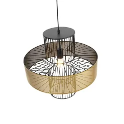 Design hanglamp goud met zwart 50 cm - Tess
