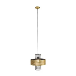 Design hanglamp goud met zwart 30 cm - Tess
