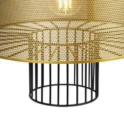 Design hanglamp goud met zwart 30 cm - Tess