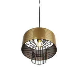 Design hanglamp goud met zwart 30 cm - Tess