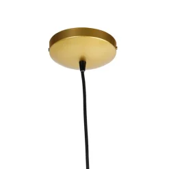 Design hanglamp goud met zwart 30 cm - Tess