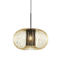 Design hanglamp goud met zwart 50 cm - Marnie