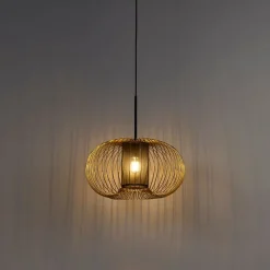 Design hanglamp goud met zwart 50 cm - Marnie