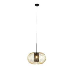 Design hanglamp goud met zwart 50 cm - Marnie