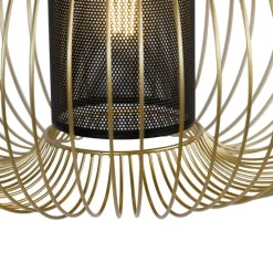 Design hanglamp goud met zwart 50 cm - Marnie