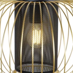 Design hanglamp goud met zwart 50 cm - Marnie