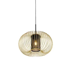 Design hanglamp goud met zwart 50 cm - Marnie