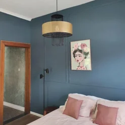 Design hanglamp goud met zwart 40 cm - Tess