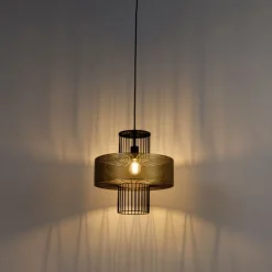 Design hanglamp goud met zwart 40 cm - Tess