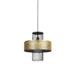 Design hanglamp goud met zwart 40 cm - Tess