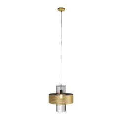 Design hanglamp goud met zwart 40 cm - Tess