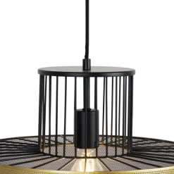 Design hanglamp goud met zwart 40 cm - Tess