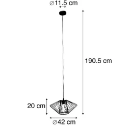 Design hanglamp messing - Stiel