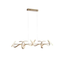 Design hanglamp messing incl. LED en dimmer - Krisscross