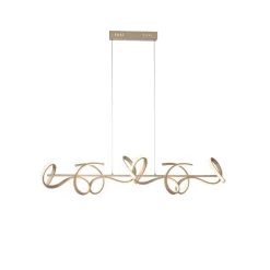 Design hanglamp messing incl. LED en dimmer - Krisscross