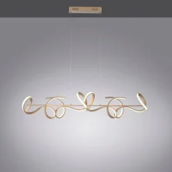 Design hanglamp messing incl. LED en dimmer - Krisscross