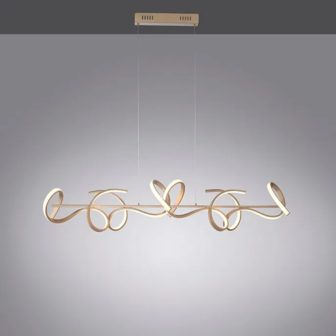 Design hanglamp messing incl. LED en dimmer - Krisscross