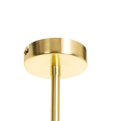 Design hanglamp messing met glas smoke 8-lichts - Explode