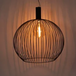 Design hanglamp rond zwart 70 cm - Dos