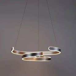 Design hanglamp staal incl. LED 3-staps dimbaar - Frank