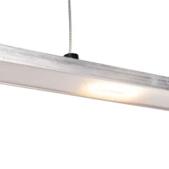 Design hanglamp staal met touch-dimmer incl. LED - Platina