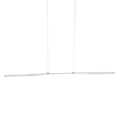 Design hanglamp staal met touch-dimmer incl. LED - Platina