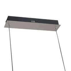 Design hanglamp staal met touch-dimmer incl. LED - Platina