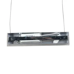 Design hanglamp staal met touch-dimmer incl. LED - Platina