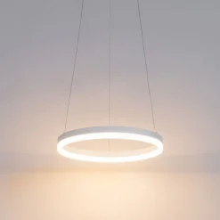 Design hanglamp wit 40 cm incl. LED 3-staps dimbaar - Anello