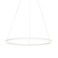 Design hanglamp wit 80 cm incl. LED 3-staps dimbaar - Anello