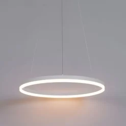Design hanglamp wit 60 cm incl. LED 3-staps dimbaar - Anello