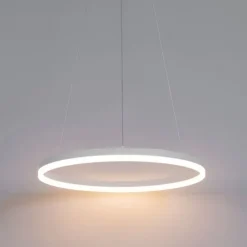 Design hanglamp wit 60 cm incl. LED 3-staps dimbaar - Anello