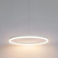 Design hanglamp wit 60 cm incl. LED 3-staps dimbaar - Anello