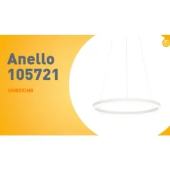Design hanglamp wit 60 cm incl. LED 3-staps dimbaar - Anello