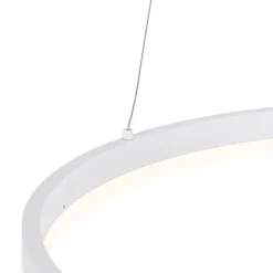 Design hanglamp wit 60 cm incl. LED 3-staps dimbaar - Anello