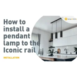 Design hanglamp wit incl. rail adapter 1-fase - Iconic Tubo